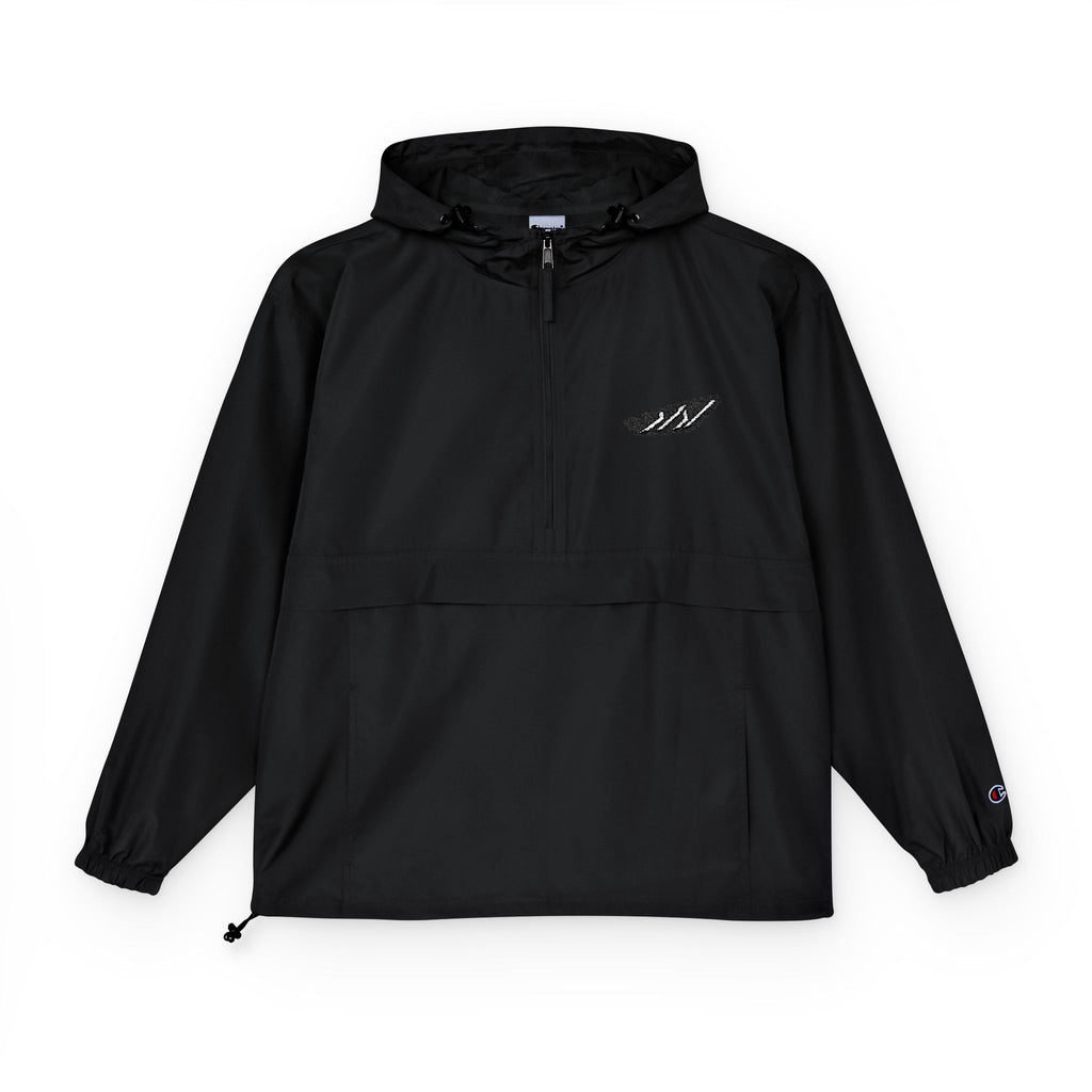 Champion Packable Anorak Jacket — Lightweight Windbreaker with Checker Flag Logo