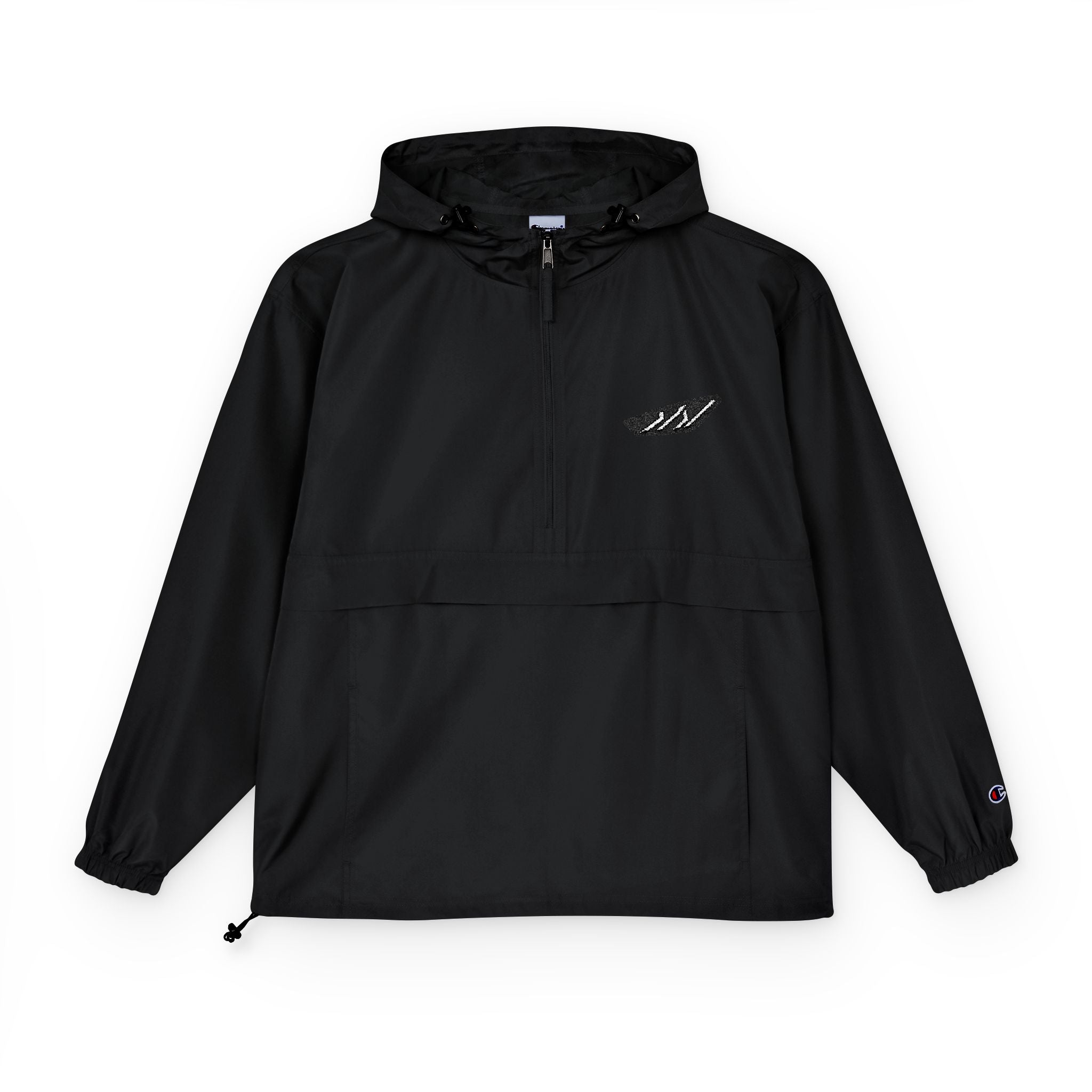 Champion Packable Anorak Jacket — Lightweight Windbreaker with Checker Flag Logo