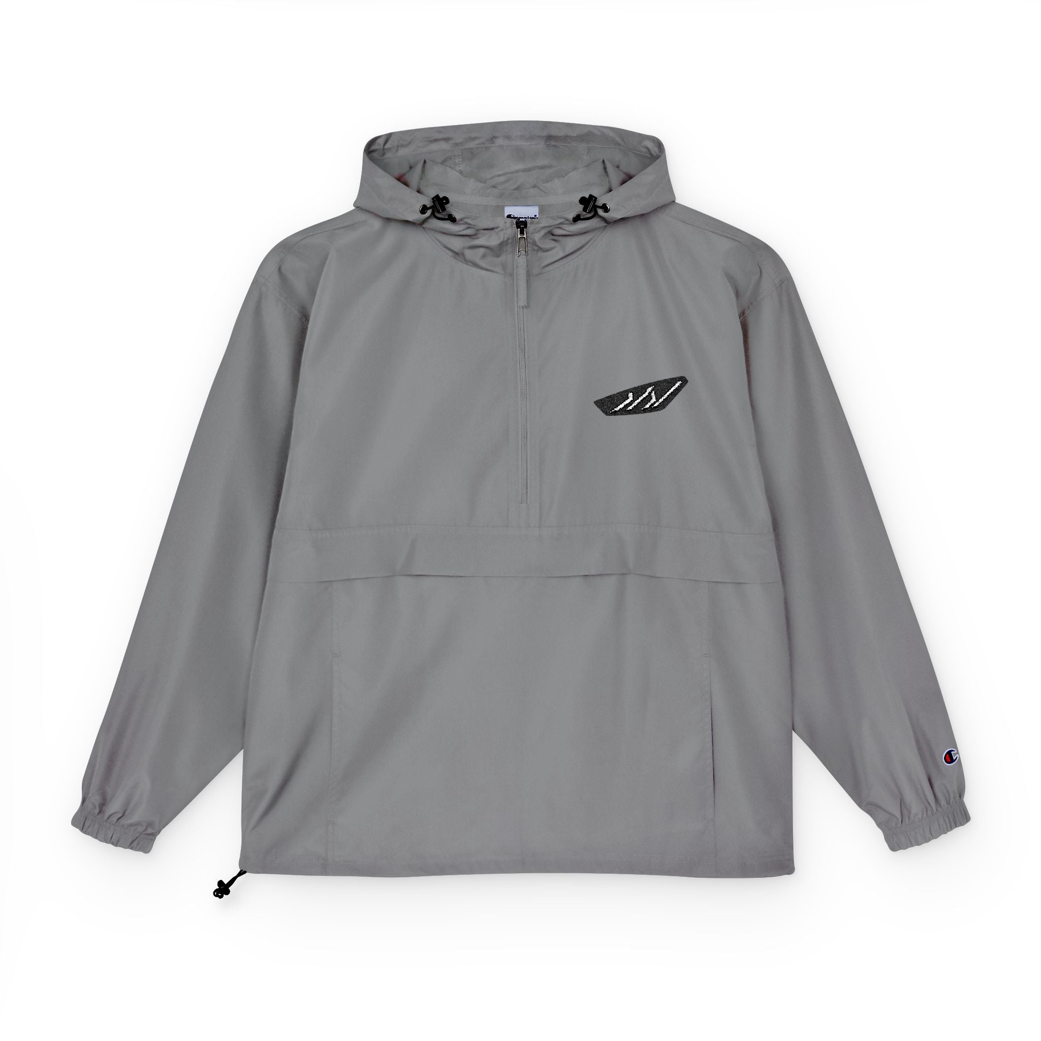 Champion Packable Anorak Jacket — Lightweight Windbreaker with Checker Flag Logo