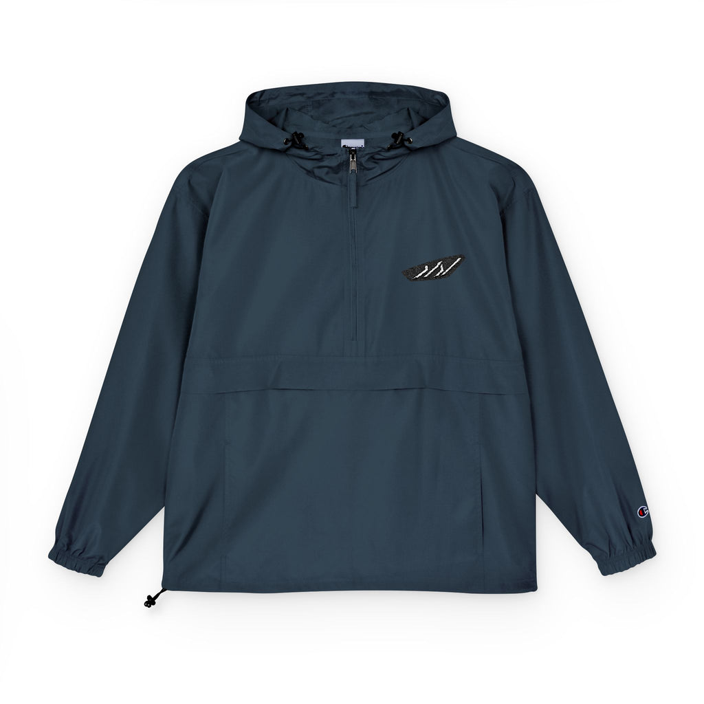 Champion Packable Anorak Jacket — Lightweight Windbreaker with Checker Flag Logo