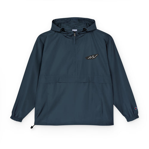 Champion Packable Anorak Jacket — Lightweight Windbreaker with Checker Flag Logo